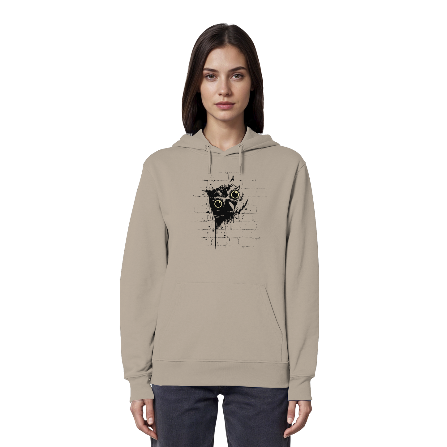 Lässige Street Art Eule - Organic Hoodie