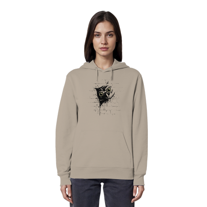 Lässige Street Art Eule - Organic Hoodie