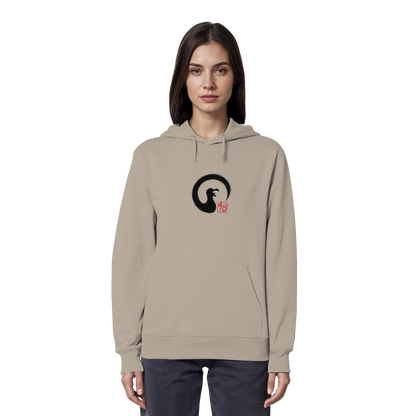 Moin kreischende japanische Enso Möwe - Organic Hoodie