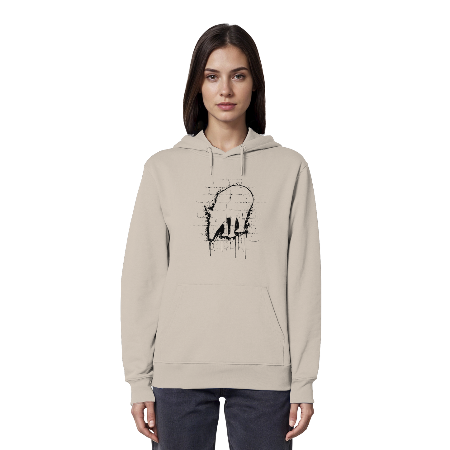 Urban Street Art Tapir Silhouette - Organic Hoodie
