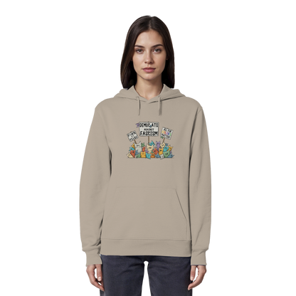 Demo-Katzen gegen Faschismus und für Vielfalt - Organic Hoodie