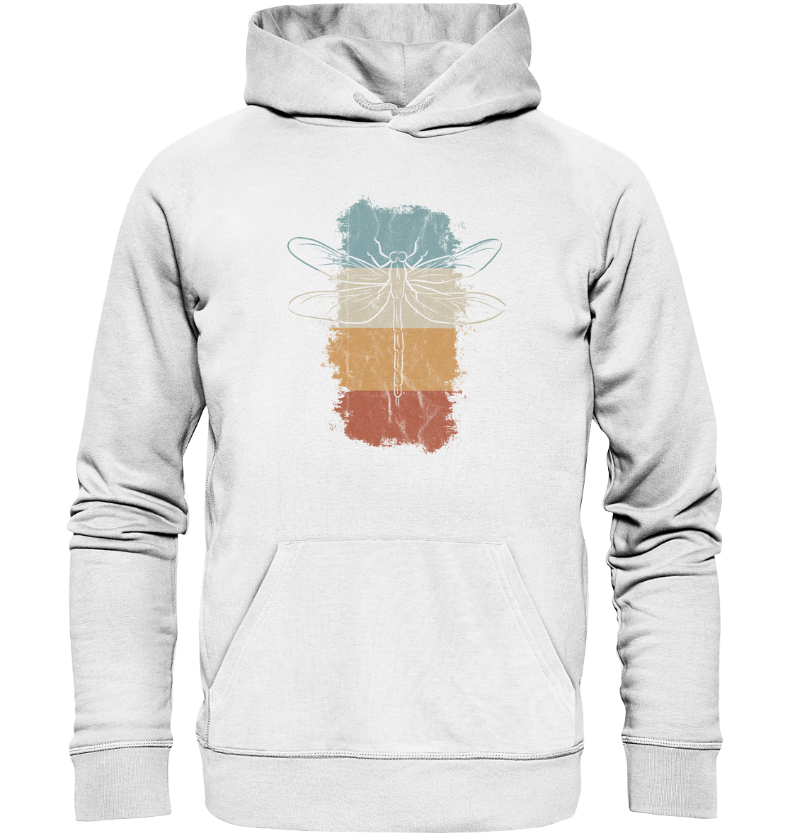 Retro Kunst Libelle | Vintage Dragonfly - Organic Hoodie