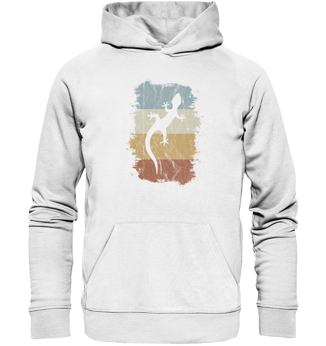 Retro Gecko Salamander Silhouette - Organic Hoodie