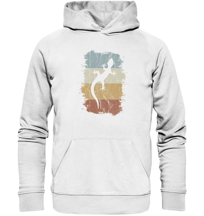 Retro Gecko Salamander Silhouette - Organic Hoodie