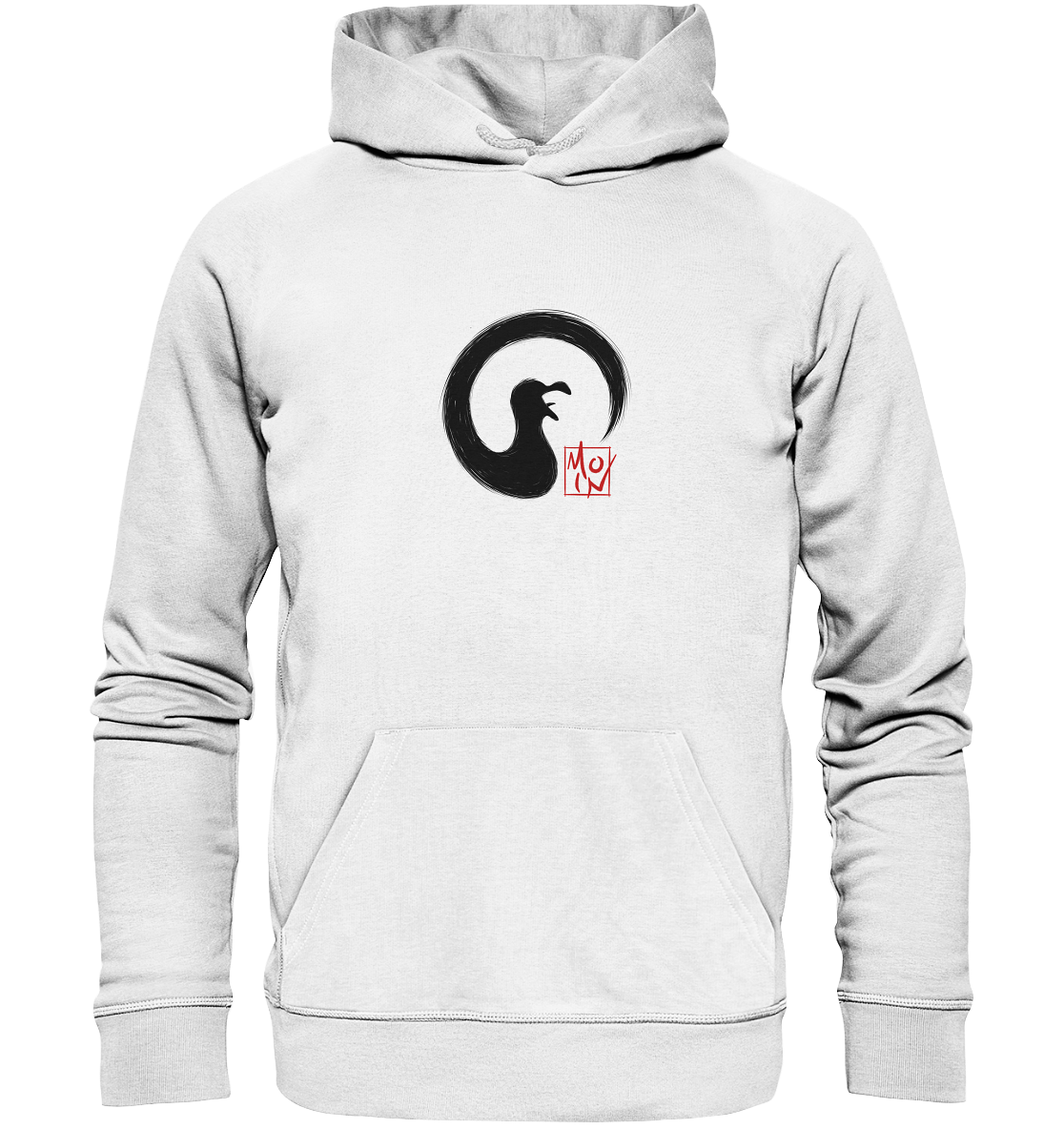 Moin kreischende japanische Enso Möwe - Organic Hoodie