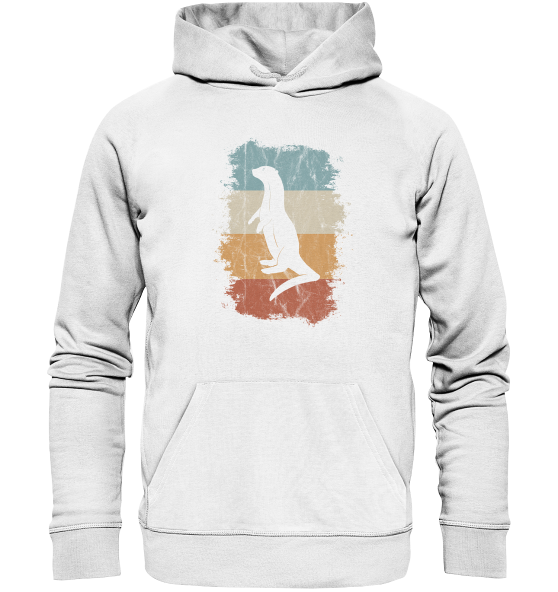 Retro Otter Fischotter Silhouette - Organic Hoodie