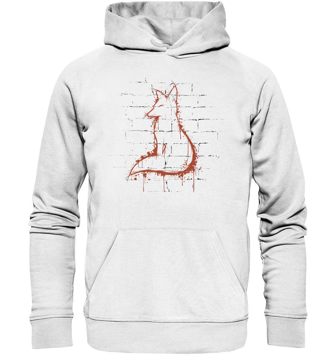 Street Art Fuchs Silhouette - Organic Hoodie
