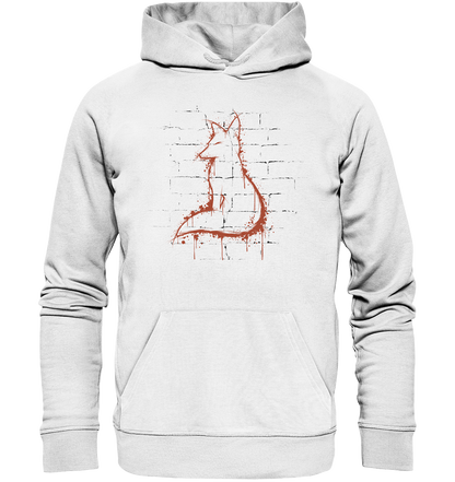 Street Art Fuchs Silhouette - Organic Hoodie