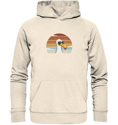 Cool lässige Retro Möwe - Organic Hoodie