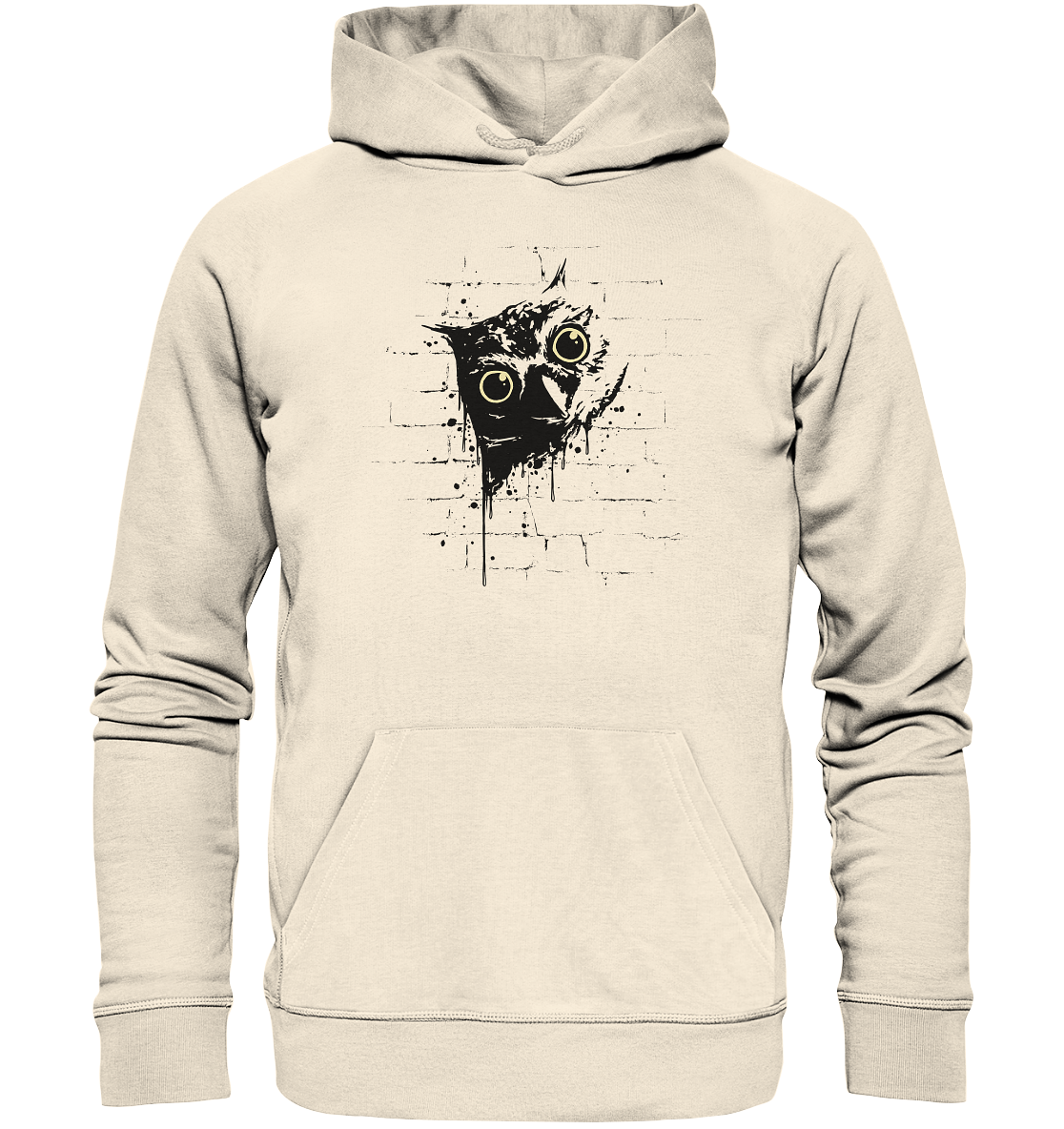 Lässige Street Art Eule - Organic Hoodie