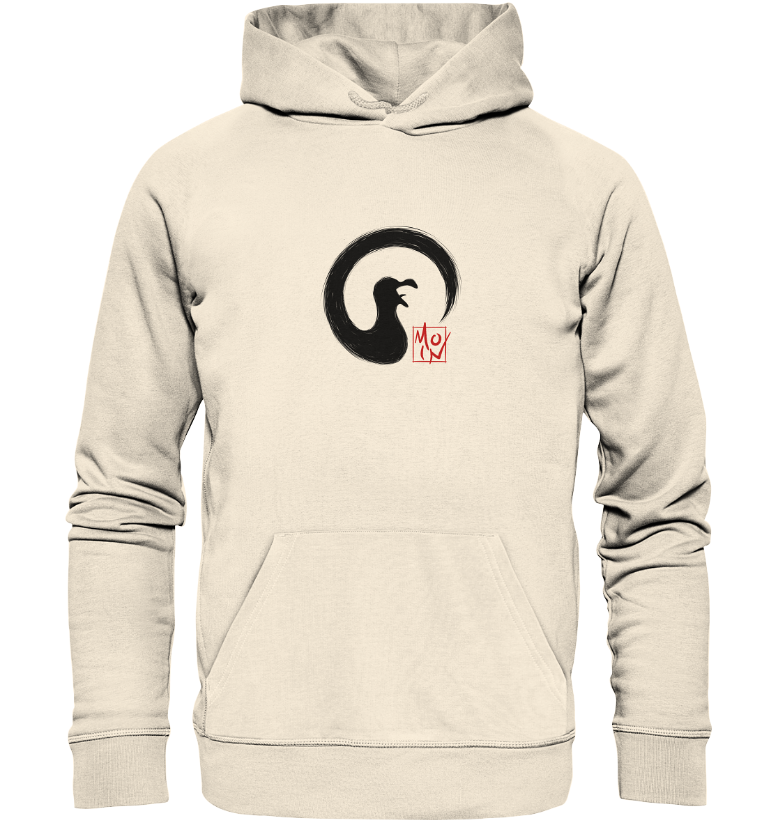Moin kreischende japanische Enso Möwe - Organic Hoodie