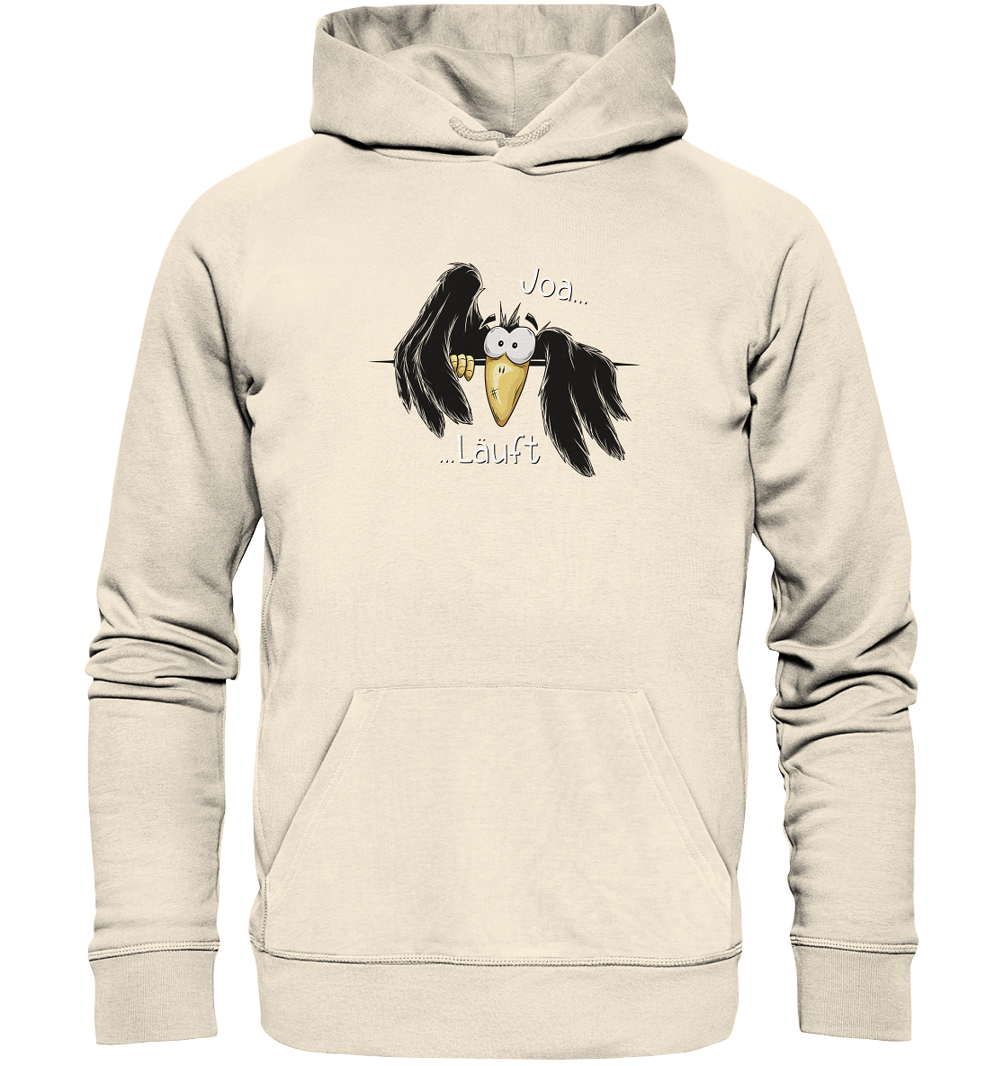 Joa Läuft Krähe gechillter Rabe - Organic Hoodie