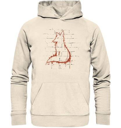 Street Art Fuchs Silhouette - Organic Hoodie