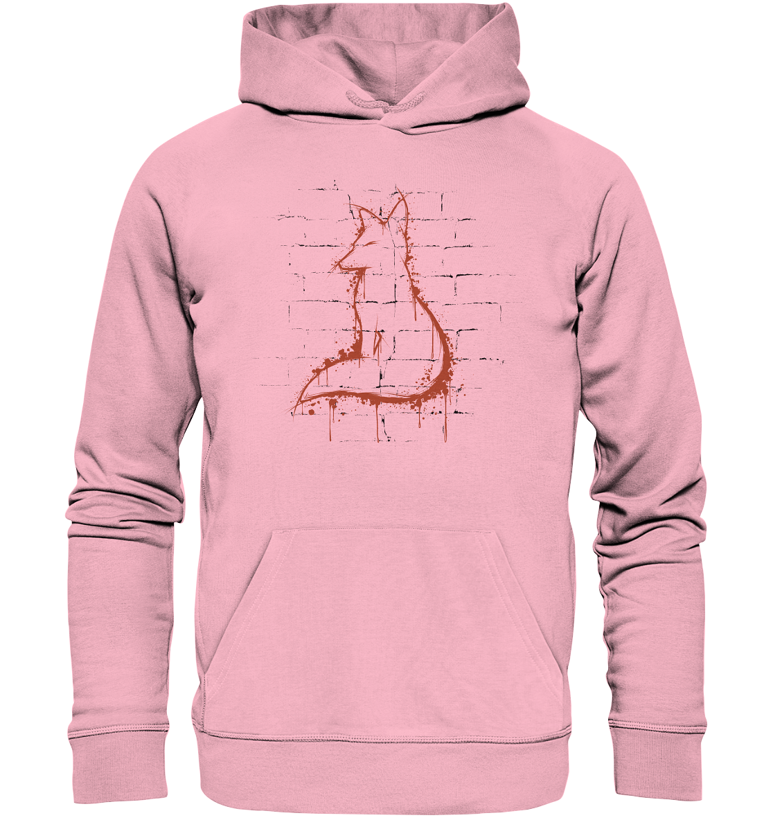 Street Art Fuchs Silhouette - Organic Hoodie