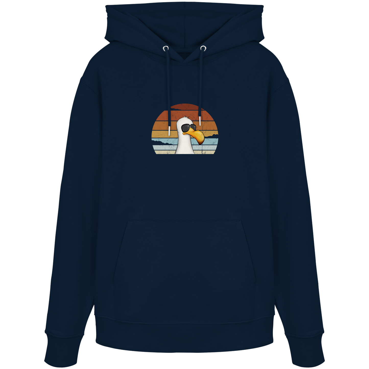 Cool lässige Retro Möwe - Organic Hoodie