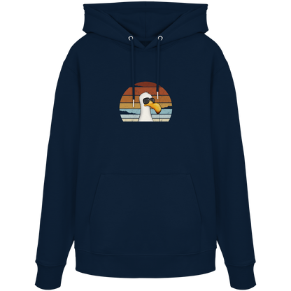 Cool lässige Retro Möwe - Organic Hoodie