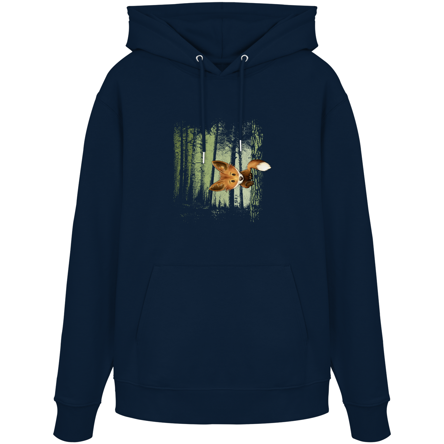 Fuchs im Zwielicht-Wald - Organic Hoodie