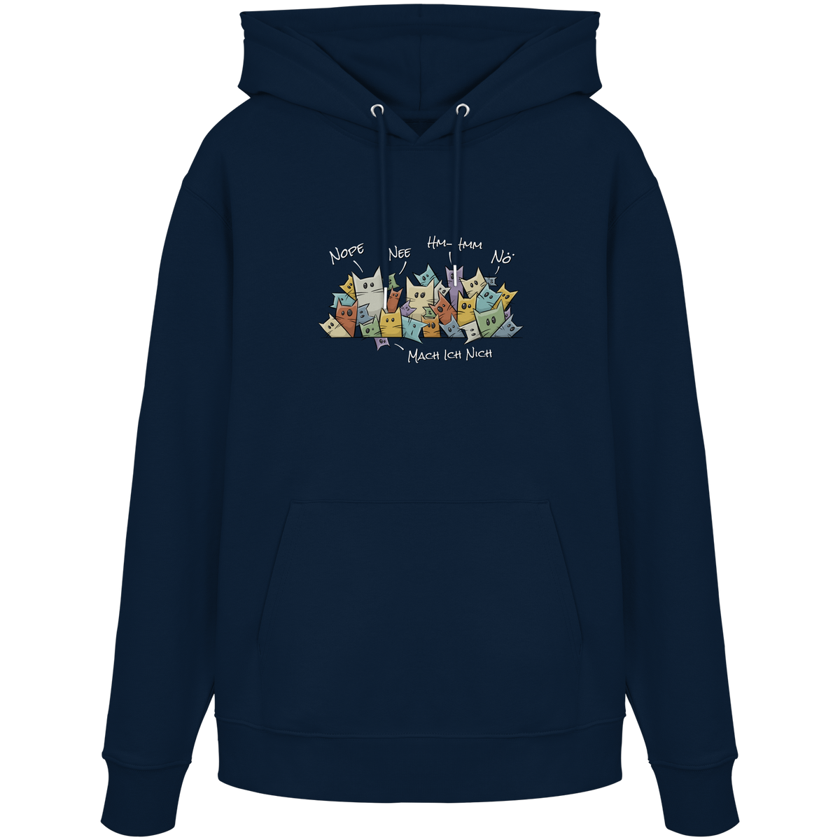 Nope, Nee, Nö Katzen - Organic Hoodie