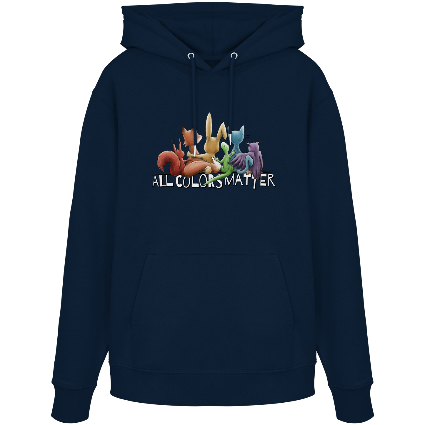 All Colors Matter! Regenbogen Tiere für Vielfalt - Organic Hoodie