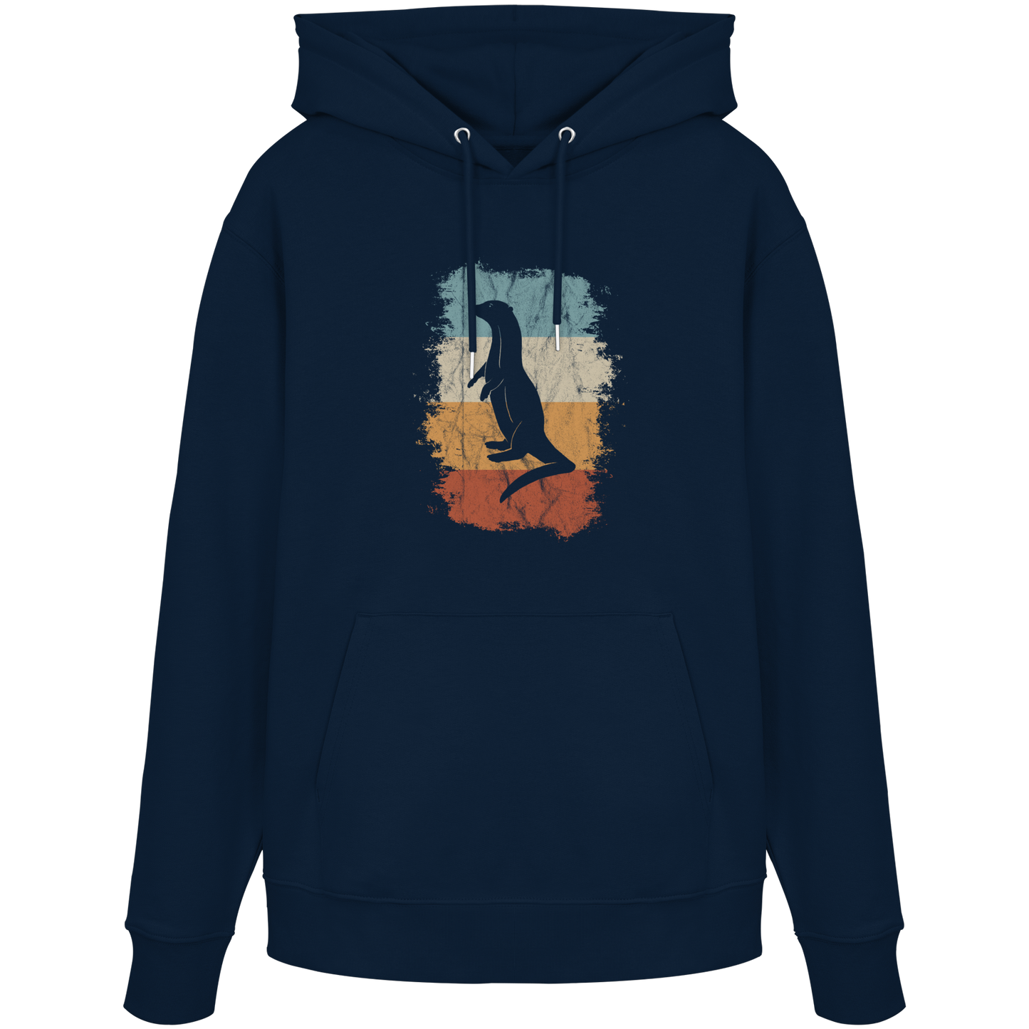Retro Otter Fischotter Silhouette - Organic Hoodie