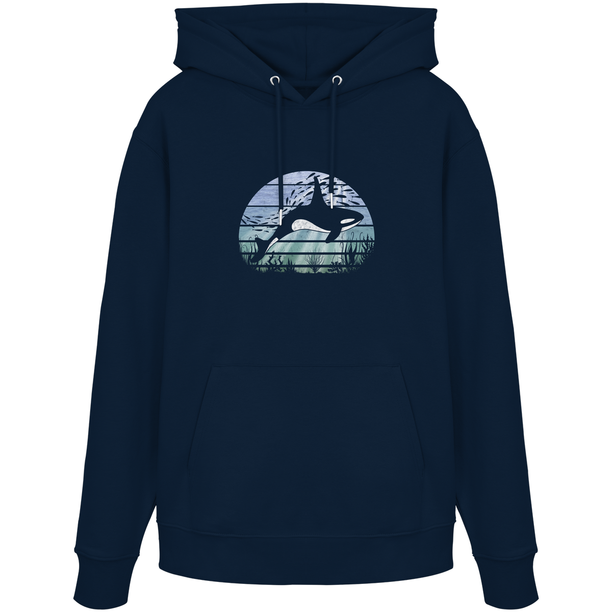 Retro Tiefsee Schwertwal Orca - Organic Hoodie