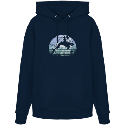 Retro Tiefsee Schwertwal Orca - Organic Hoodie