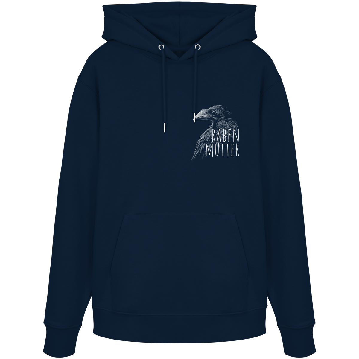 Rabenmutter schwarze Krähe Rabe - Organic Hoodie