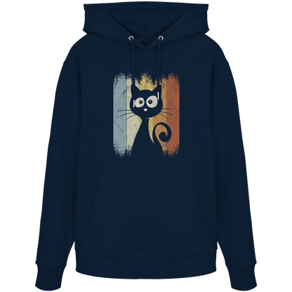 Retro Katze Silhouette - Organic Hoodie