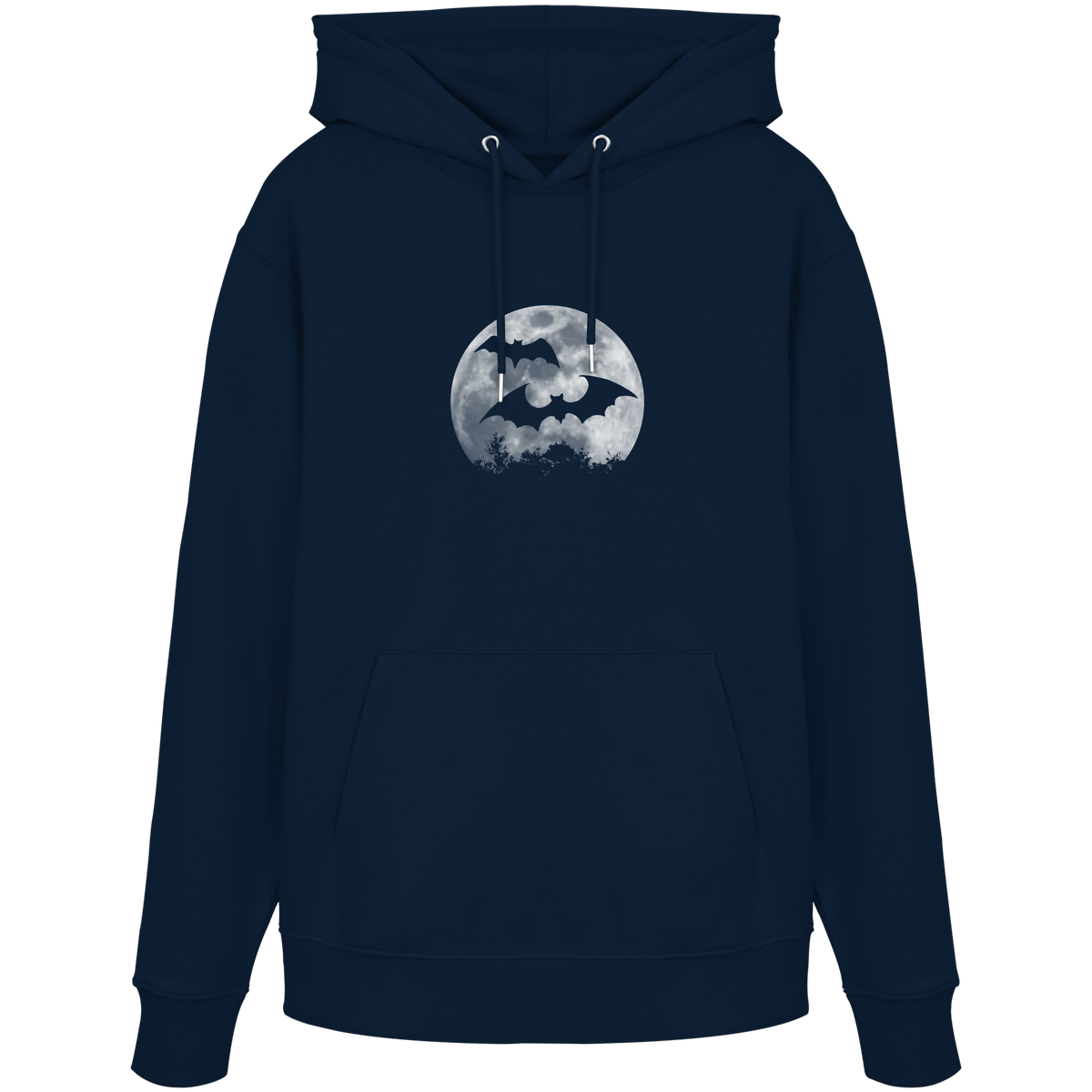 Fledermaus Silhouetten bei Vollmond - Organic Hoodie