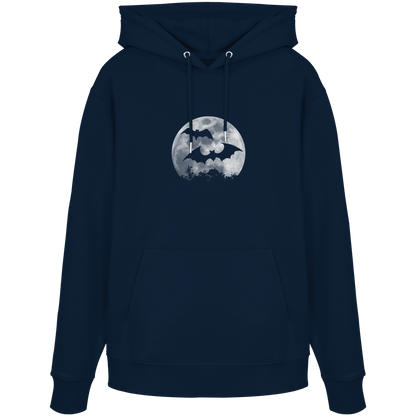 Fledermaus Silhouetten bei Vollmond - Organic Hoodie