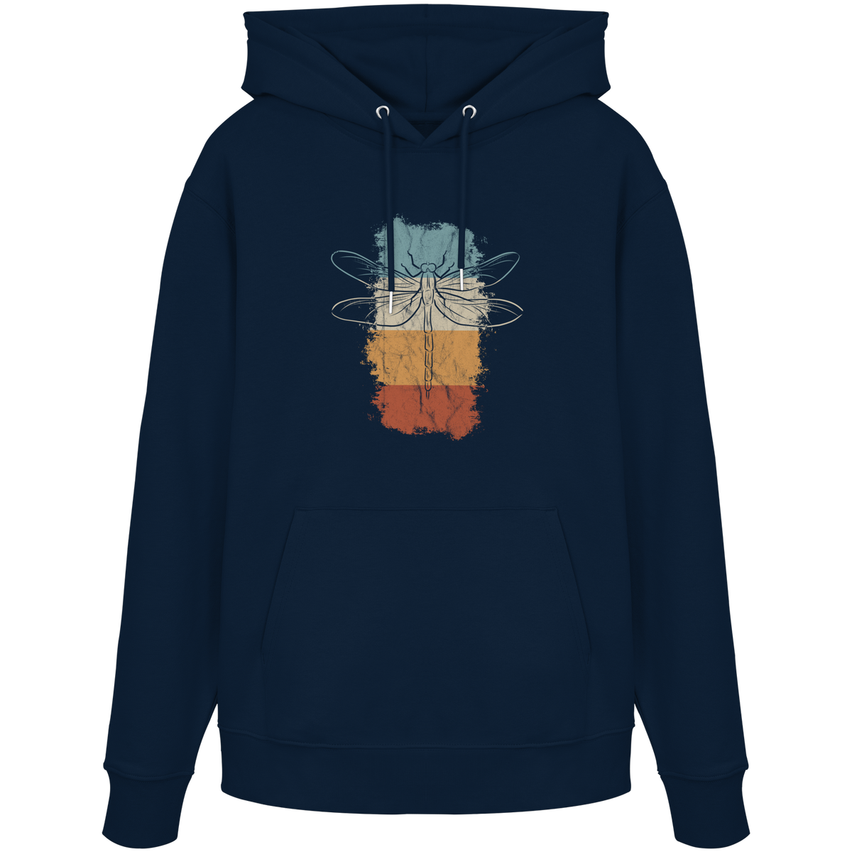 Retro Kunst Libelle | Vintage Dragonfly - Organic Hoodie