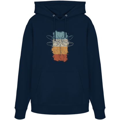 Retro Kunst Libelle | Vintage Dragonfly - Organic Hoodie