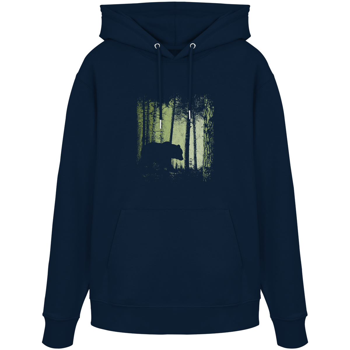 Braunbär im Zwielicht Wald - Organic Hoodie