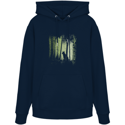 Luchs Wildkatze im Zwielicht Wald - Organic Hoodie
