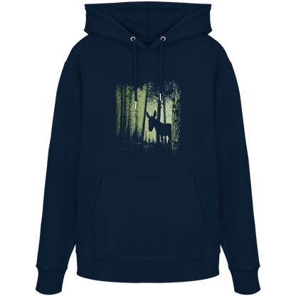 Esel im Zwielicht-Wald - Organic Hoodie