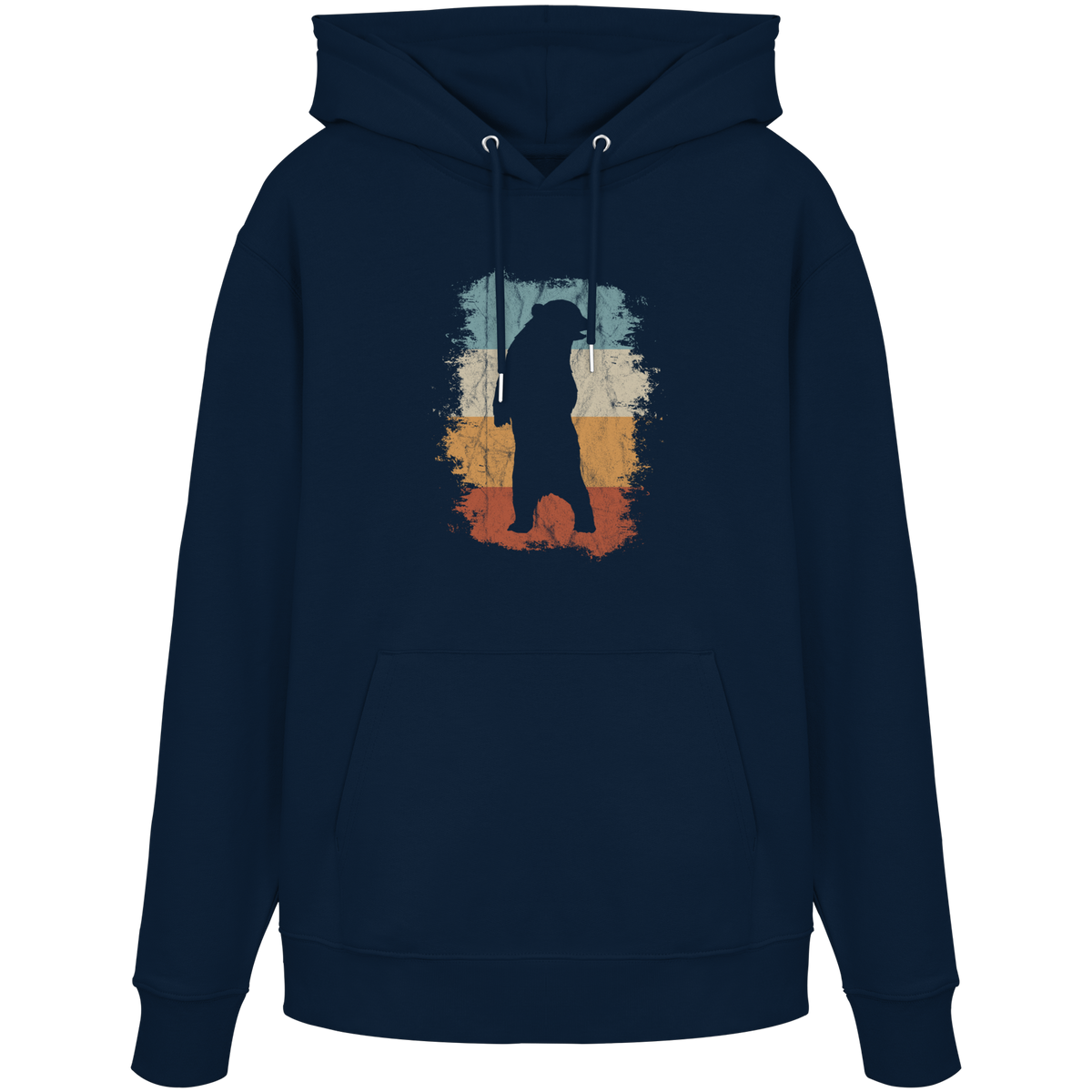 Retro Bären-Silhouette - Organic Hoodie