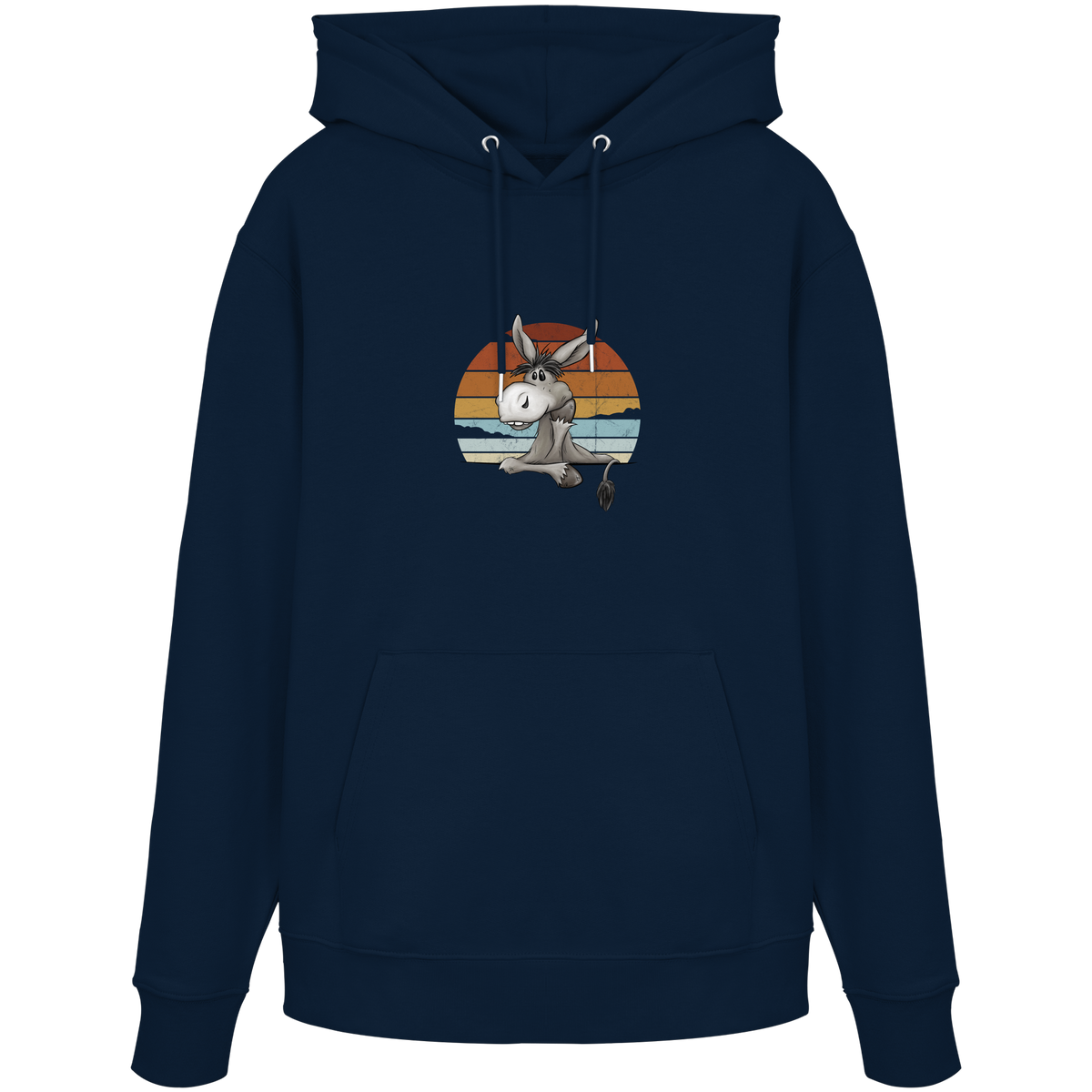 Lässiges Maultier Retro Esel - Organic Hoodie