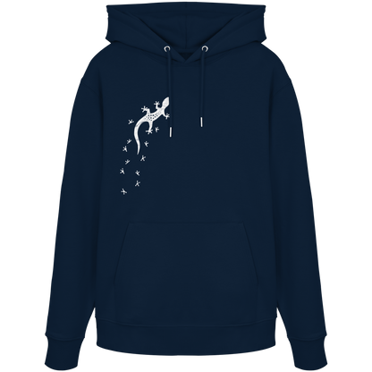 Gecko Eidechse Silhouette hell - Organic Hoodie