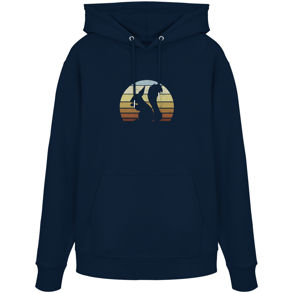 Retro Eichhörnchen Silhouette - Organic Hoodie