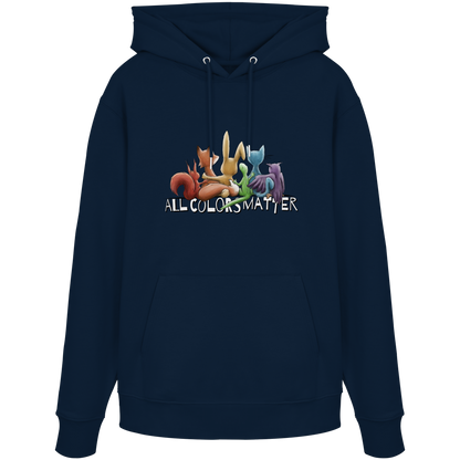 All Colors Matter! Regenbogen Tiere für Vielfalt - Organic Hoodie