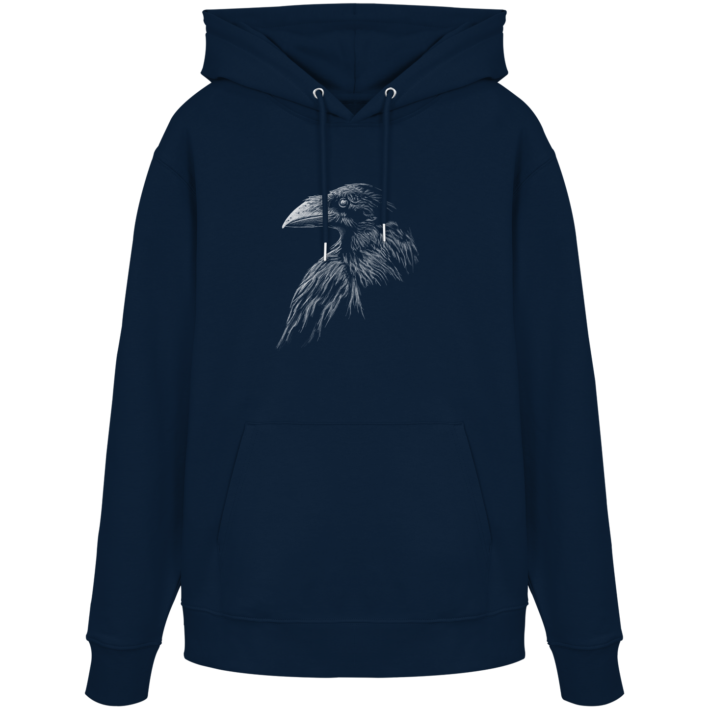 Kritzelkunst Rabe Krähe - Organic Hoodie