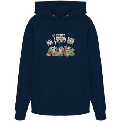 Demo-Katzen gegen Faschismus und für Vielfalt - Organic Hoodie