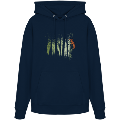 Eichhörnchen im Zwielicht-Wald - Organic Hoodie