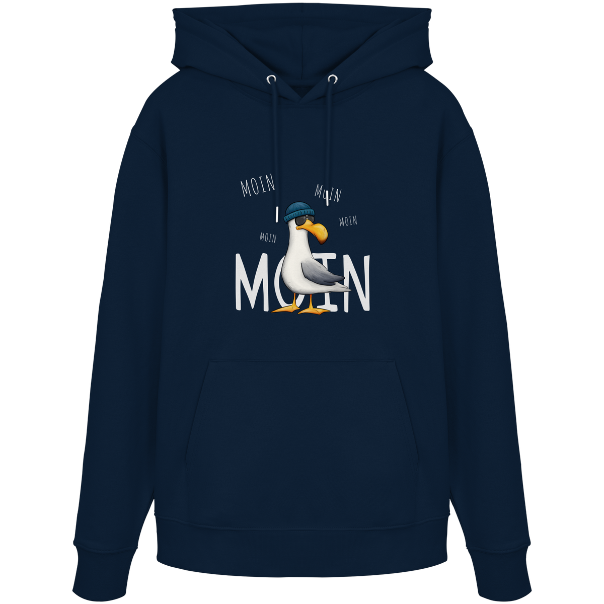 Moin Moin Lässige Hipster Möwe  - Organic Hoodie