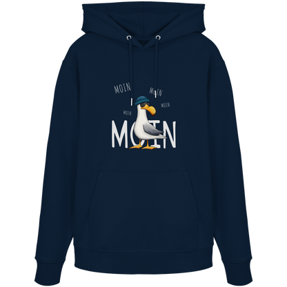 Moin Moin Lässige Hipster Möwe  - Organic Hoodie