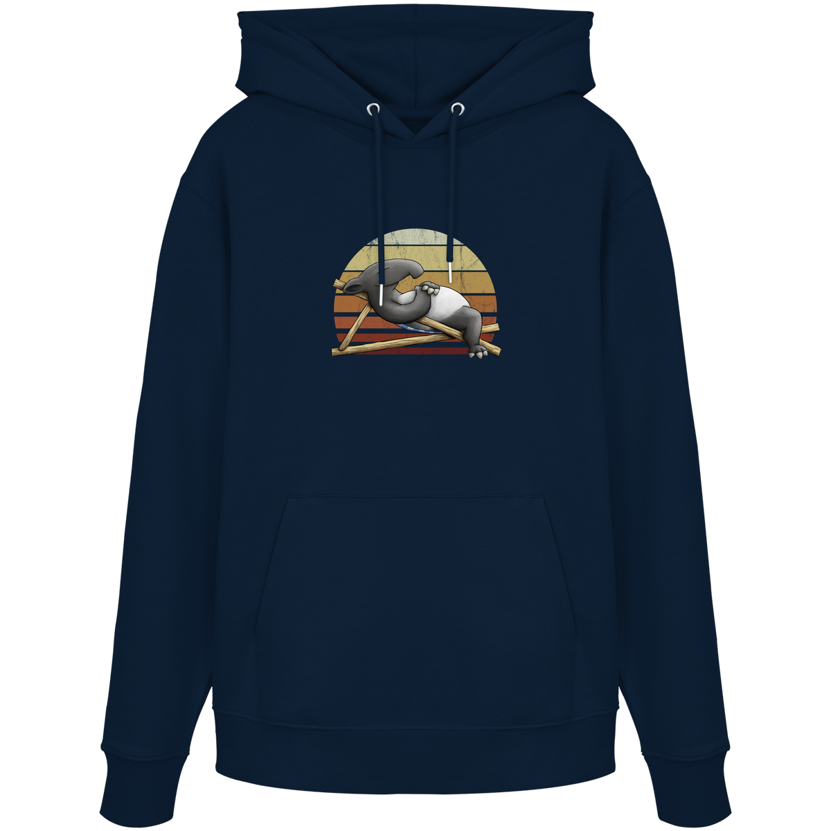 Lässiger Retro Sundown Tapir - Organic Hoodie