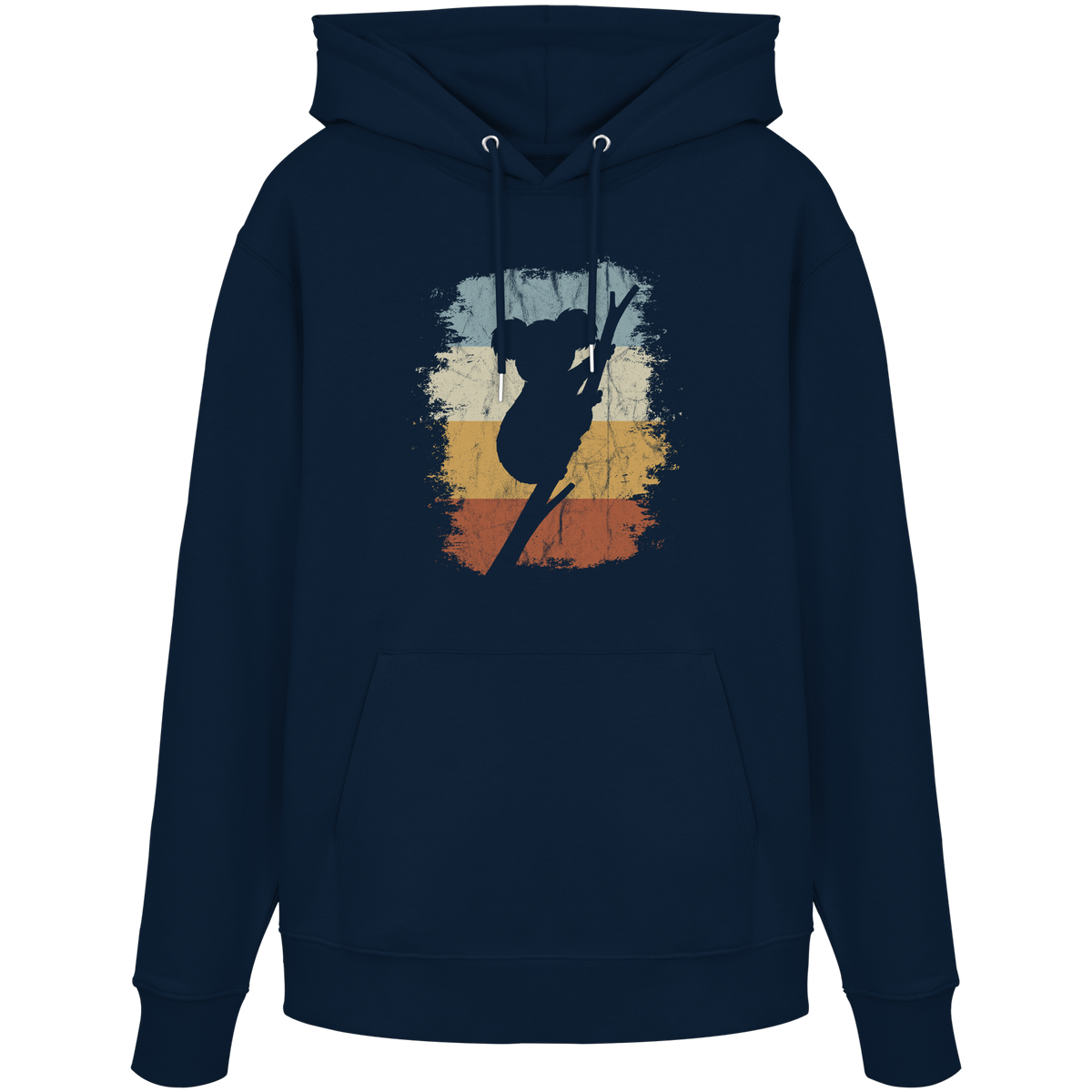 Retro kletternder Koala-Bär - Organic Hoodie