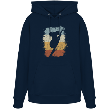 Retro kletternder Koala-Bär - Organic Hoodie