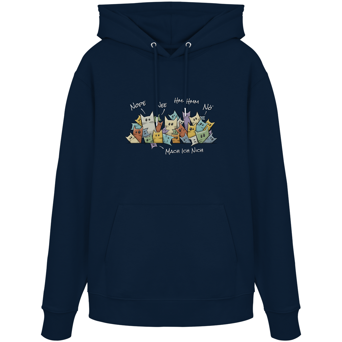 Nope, Nee, Nö Katzen - Organic Hoodie