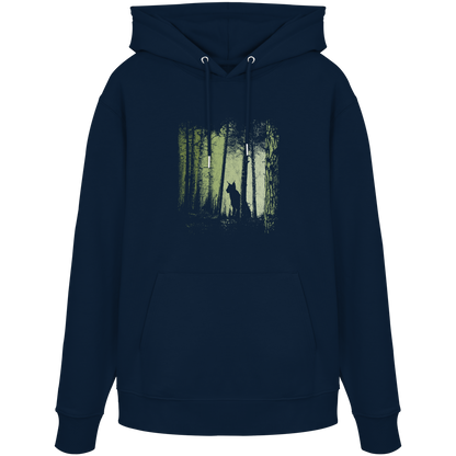 Luchs Wildkatze im Zwielicht Wald - Organic Hoodie